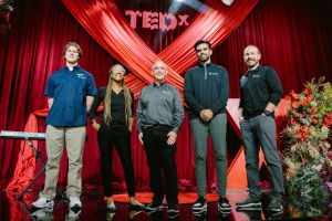 tedx sponsors on stage